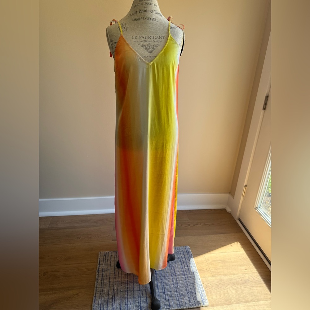 Forever‎ 21 Pink and Orange Slip Dress